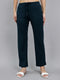 Women Teal Blue Solid Regular Fit Lower