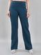 Women Teal Blue Solid Regular Fit Lower