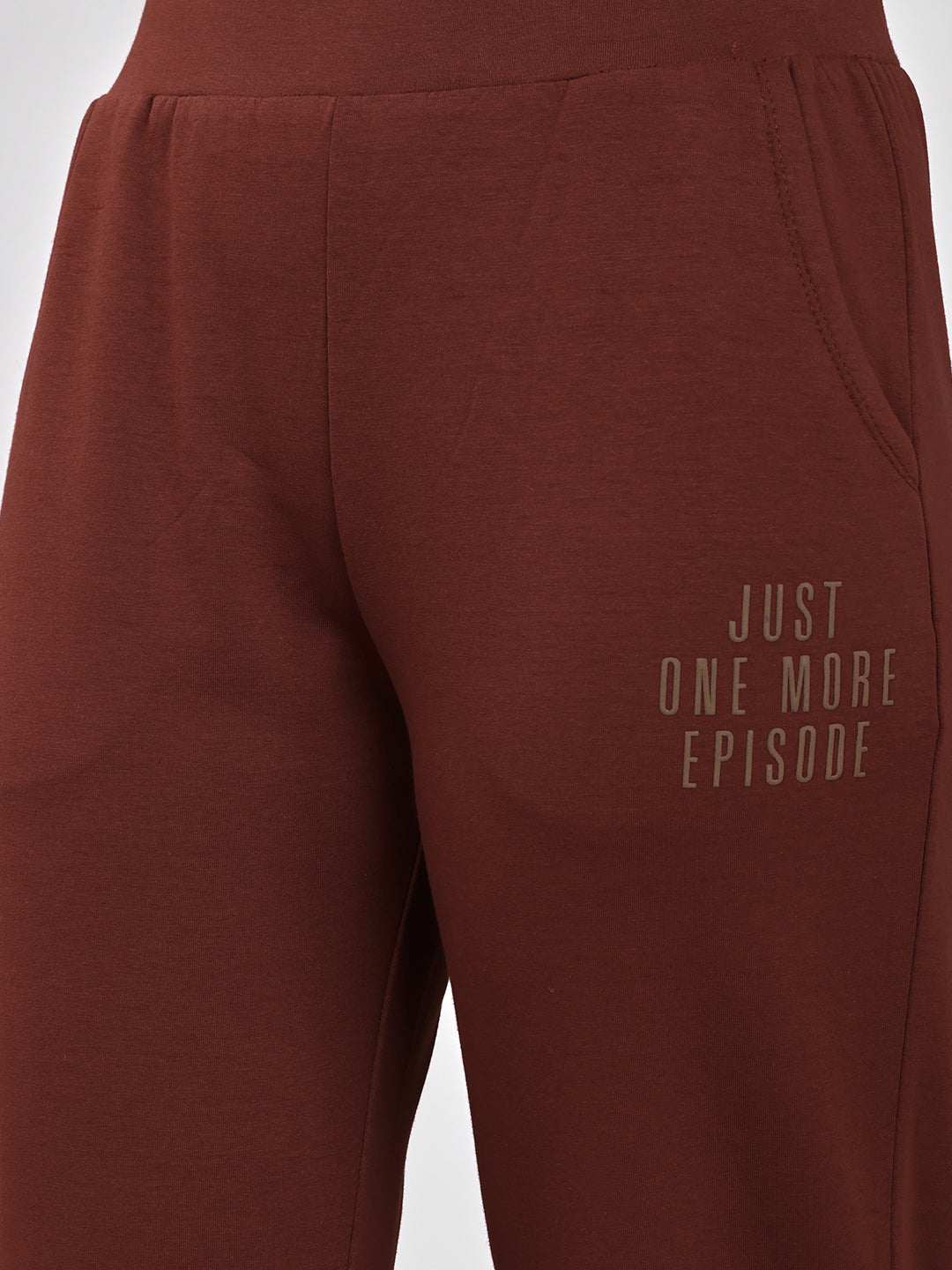 Women Rust Solid Regular Fit Lower