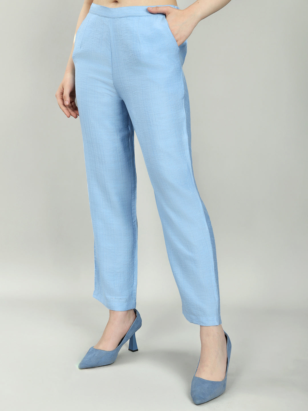 Women White Printed Round Neck Half Sleeve Cords Set