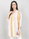 Women Multicolor Stripe V Neck 3/4th Sleeve Kurti