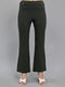 Women Olive Solid Regular Fit Jegging