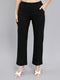 Women Black Solid Regular Fit Jegging