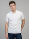 Men White Solid Polo Collar Half Sleeve T-Shirt
