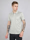 Luxuria Men Sea Green Printed Collar Half Sleeve T-Shirt