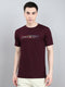Men Maroon Printed Round Neck Half Sleeve T-Shirt