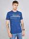 Men Blue Plain Round Neck Half Sleeve T-Shirt