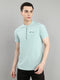 Men Light Green Solid Henley Neck Half Sleeve Kurta