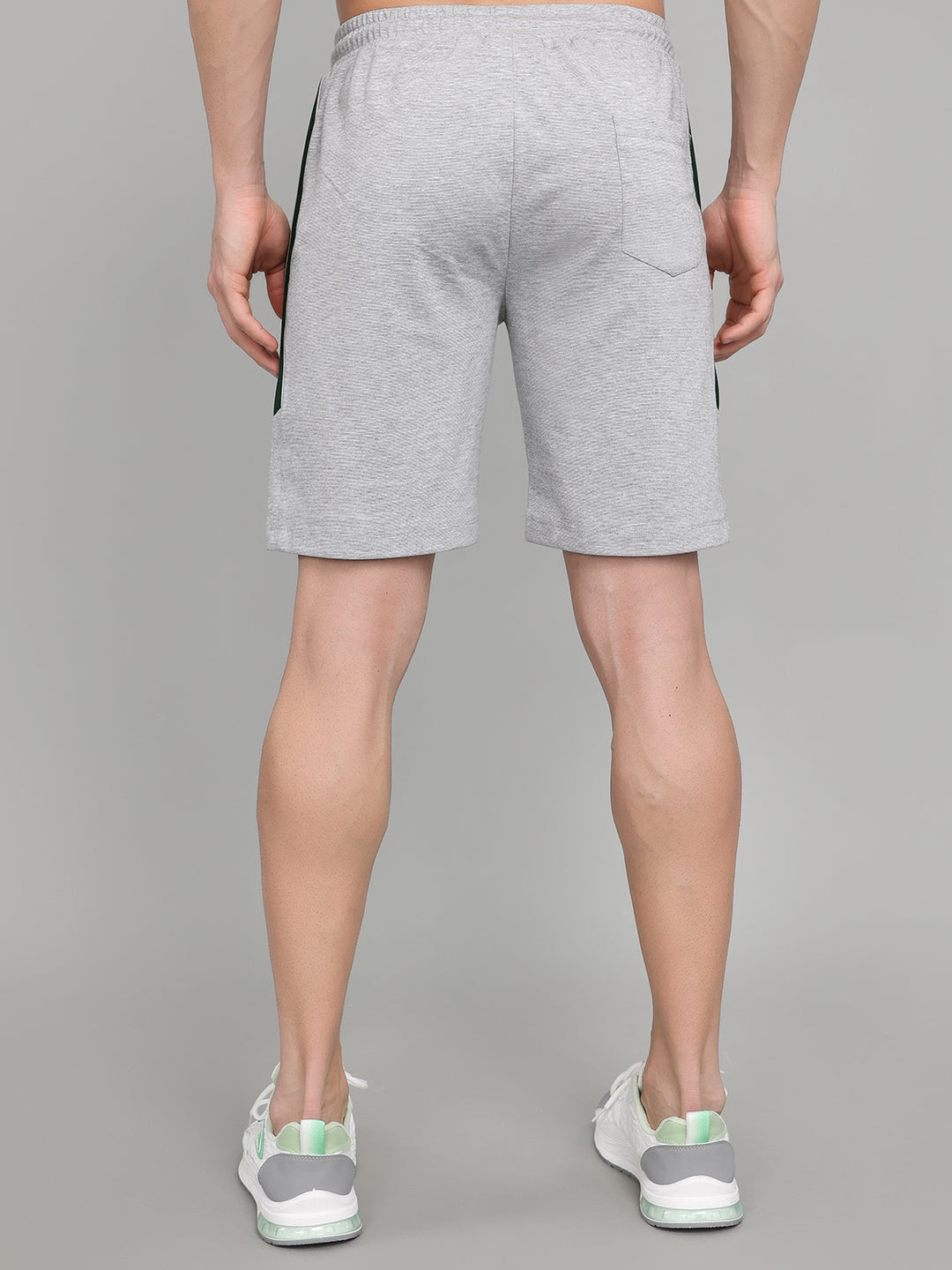 Men Grey Solid Slim Fit Bermuda