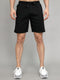 Men Black Solid Regular Fit Bermuda