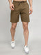 Men Brown Solid Regular Fit Bermuda