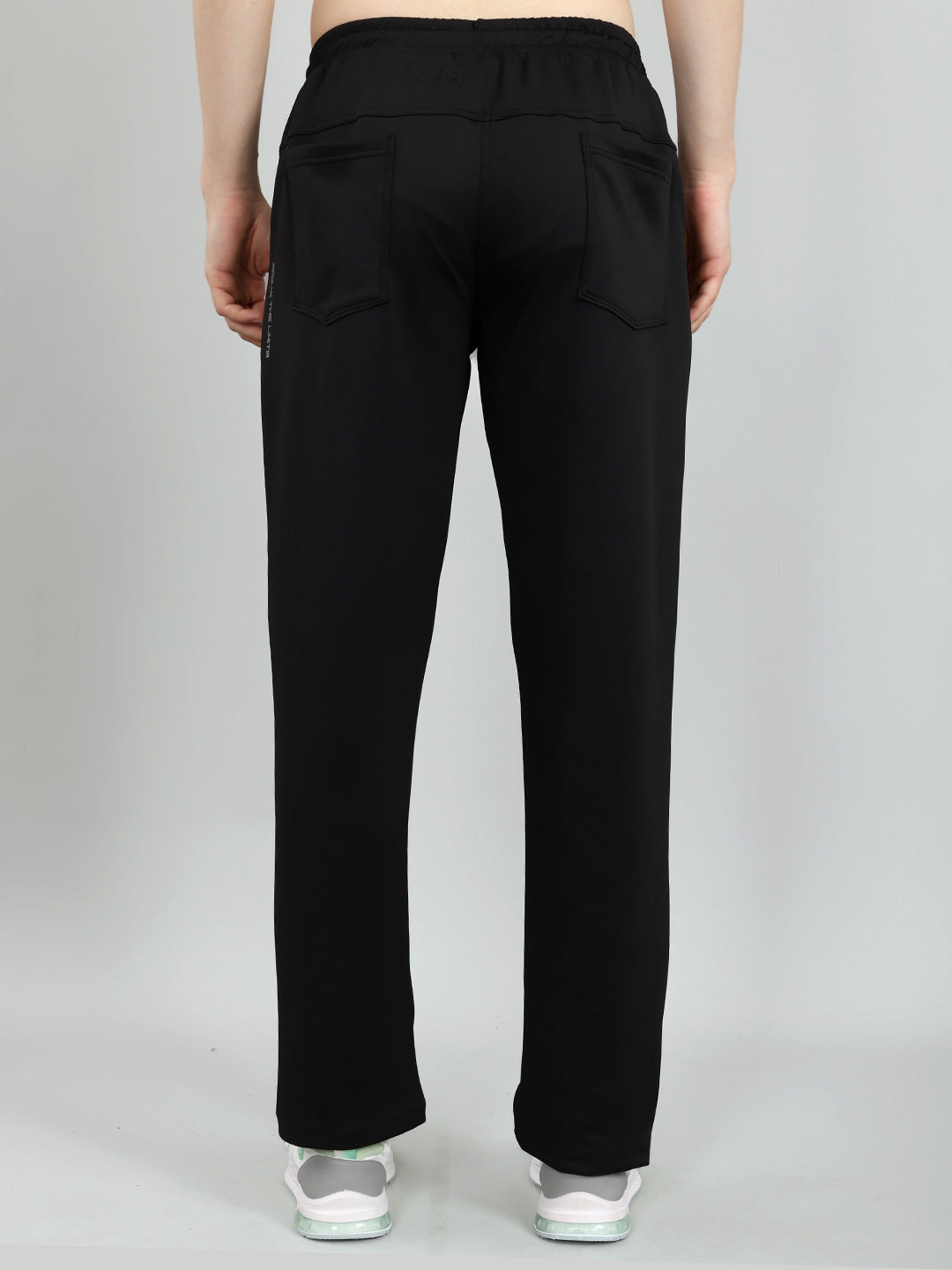 Men Black Solid Regular Fit Lower