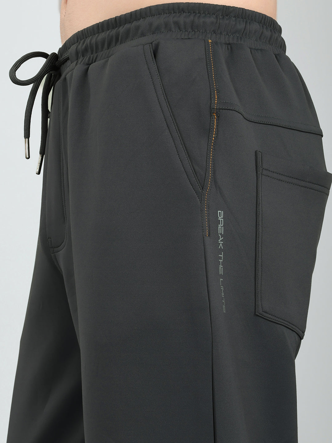 Men Grey Solid Regular Fit Lower