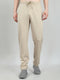Men Camel Brown Self Design Regular Fit Lower