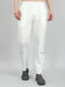 Men White Solid Regular Fit Lower
