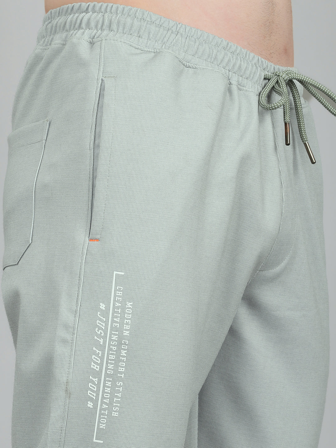 Men Grey Polka Dots Regular Fit Lower