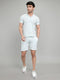 Men Blue Printed Regular Fit Bermuda Set