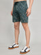 Men Green Self Design Regular Fit Bermuda Set