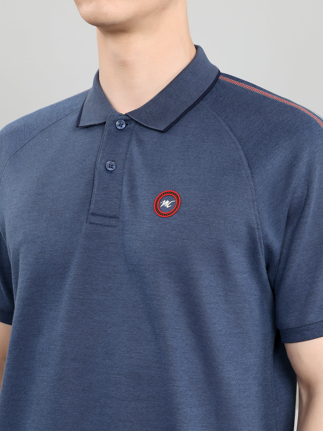 Men Blue Solid Collar Half Sleeve Lower Set