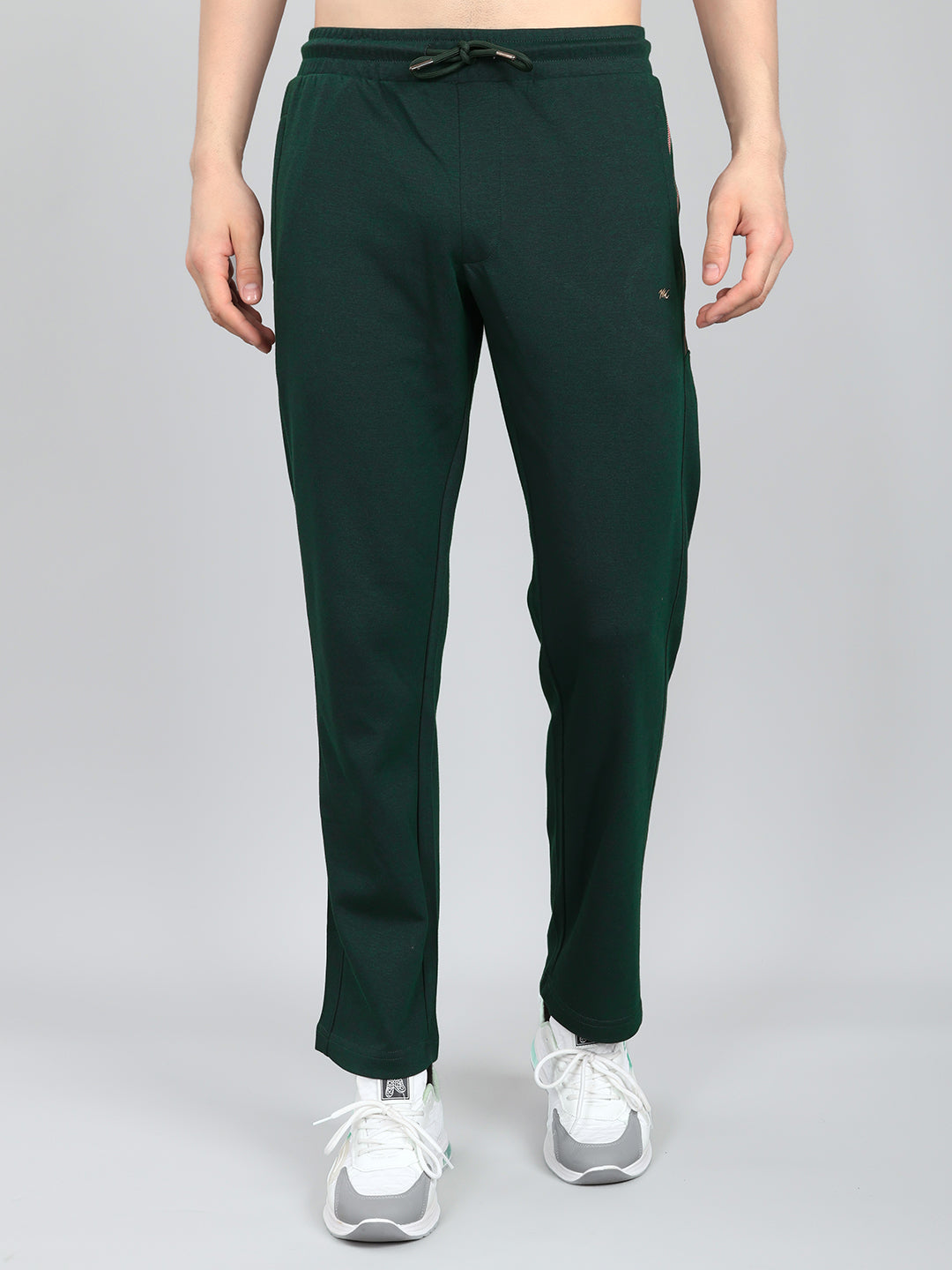 Men Green Solid Round Neck Half Sleeve Lower Set
