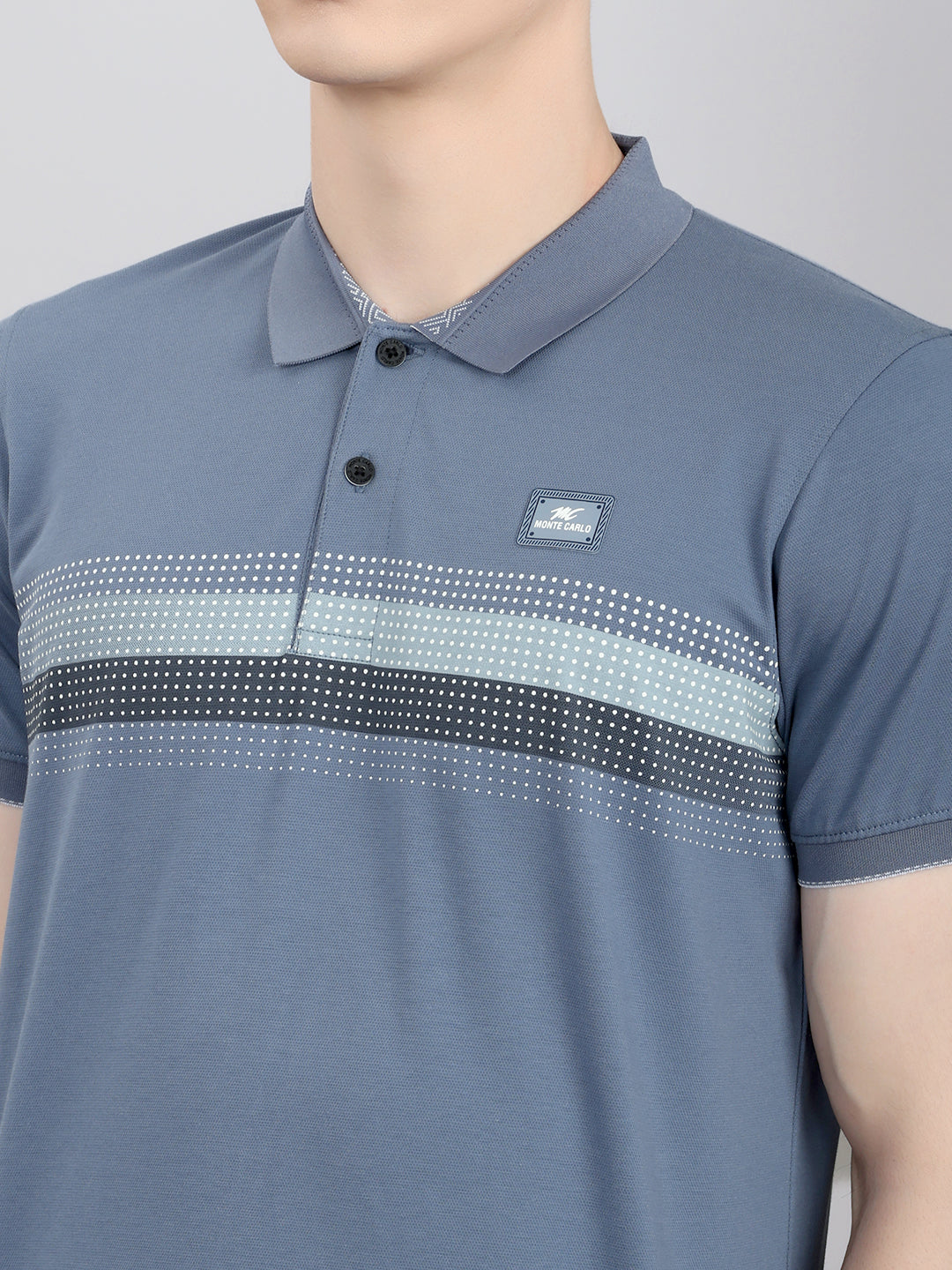 Men Grey & Blue Solid Round Neck Half Sleeve Lower Set