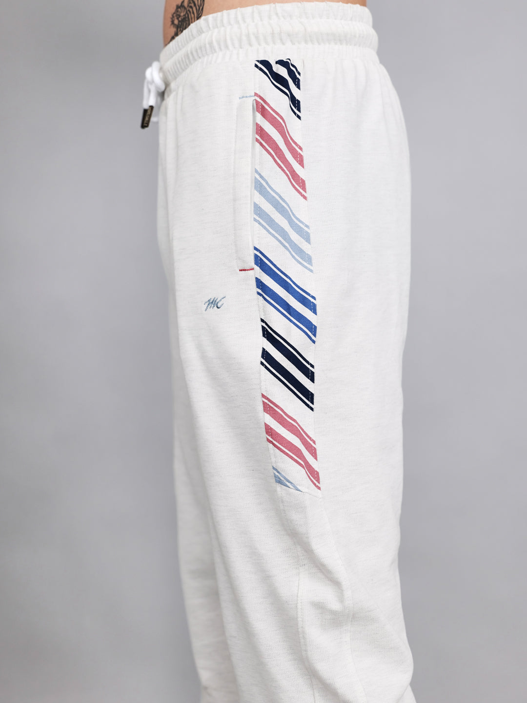 Men Off White Solid Collar Half Sleeve Lower Set