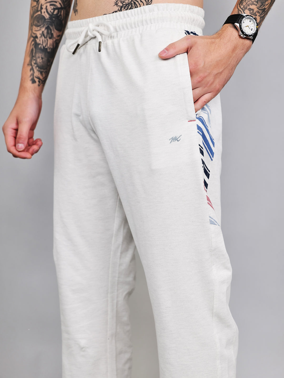 Men Off White Solid Collar Half Sleeve Lower Set