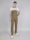 Men Olive Solid Collar Half Sleeve Lower Set