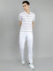 Men Off White Stripe Round Neck Half Sleeve 3 Pc Combo Set