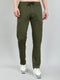 Luxuria Men Olive Solid Regular Fit Lower