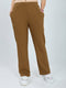 Women Tan Self Design Regular Fit Winter Lower
