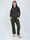 Women Green Printed Fashion Neck Full Sleeve Lower Set