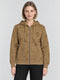Women Brown Printed Hooded Full Sleeve Sweatshirt
