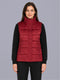 Women Maroon Solid Stand Collar Sleeveless Puffer Jacket