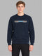 Men Blue Solid Round Neck Full Sleeve Sweatshirt