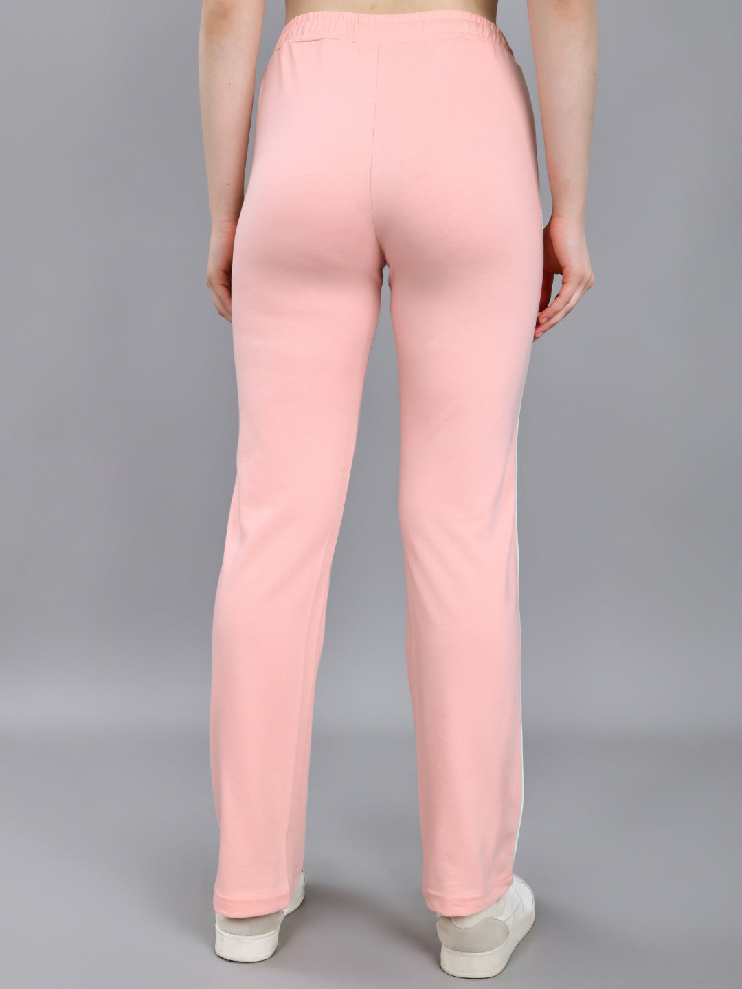 Women Peach Solid Regular Fit Lower