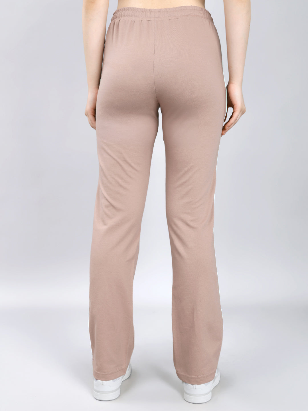 Women Beige Solid Regular Fit Lower
