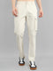 Men Beige Solid Regular Fit Cargo