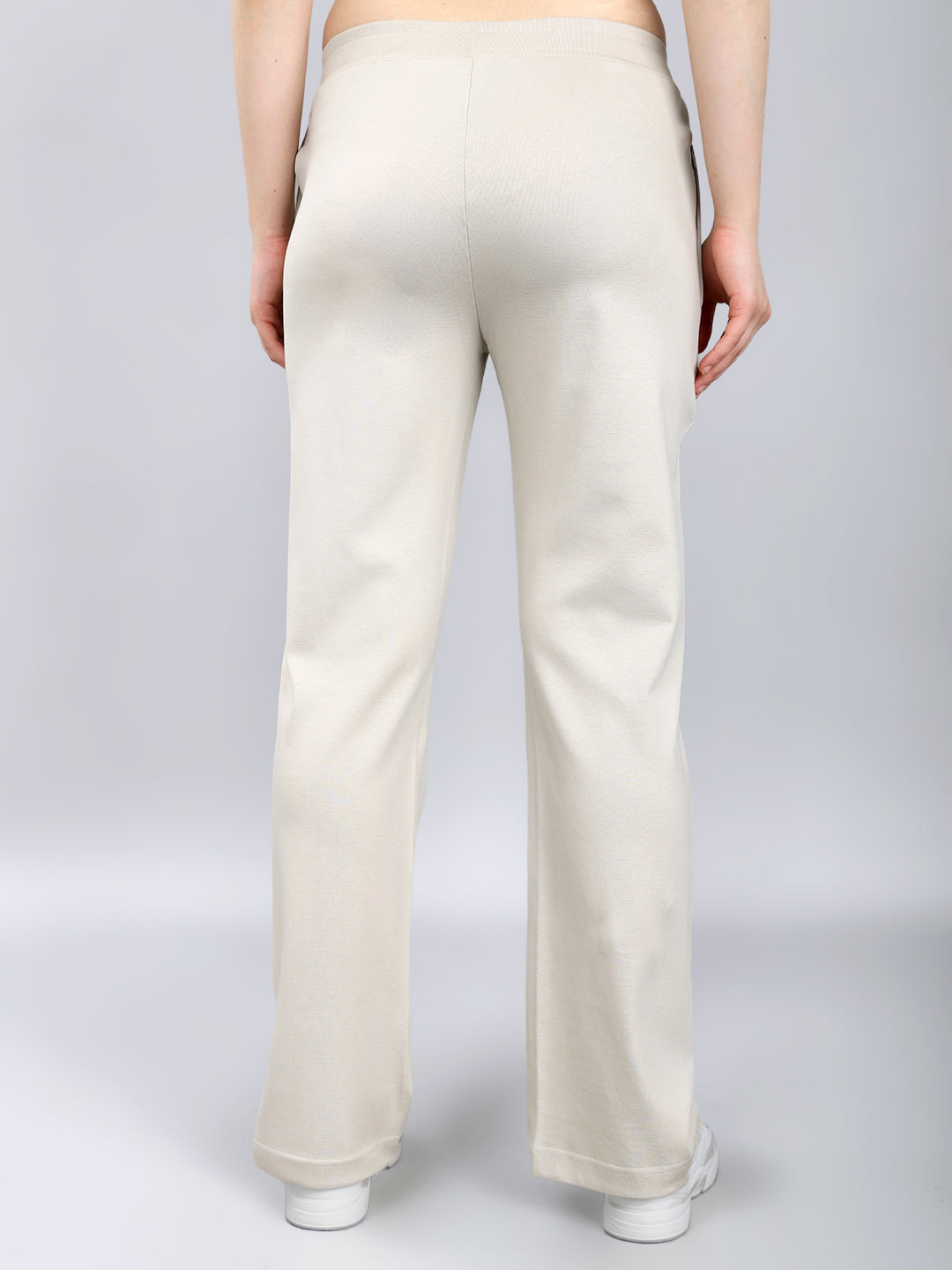 Women Beige Solid Regular Fit Lower