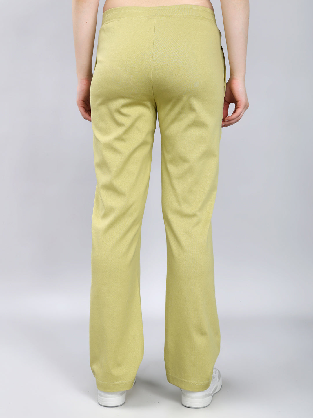 Women Light Green Solid Regular Fit Lower
