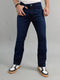 Men Dark Blue Light Wash Slim Fit Denim