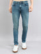 Men Light Green Light Wash Skinny Fit Denim