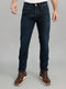 Men Dark Blue Light Wash Skinny Fit Denim