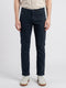Men Dark Blue Light Wash Straight Fit Denim