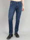 Men Blue Light Wash Narrow Fit Denim