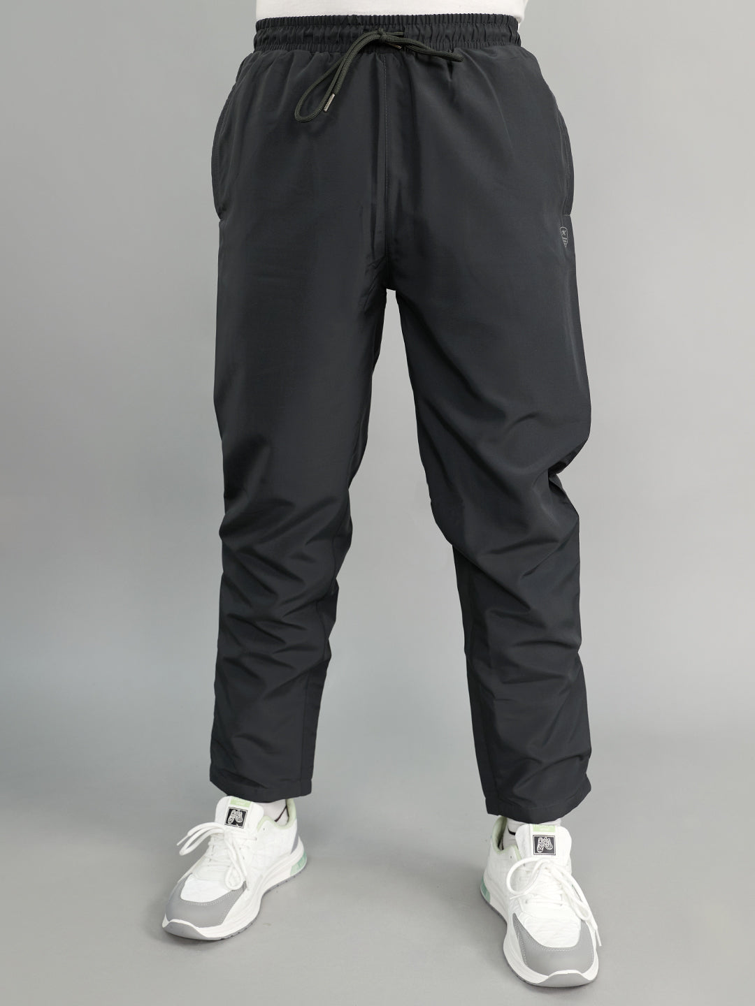 Men Grey Solid Regular Fit Lower