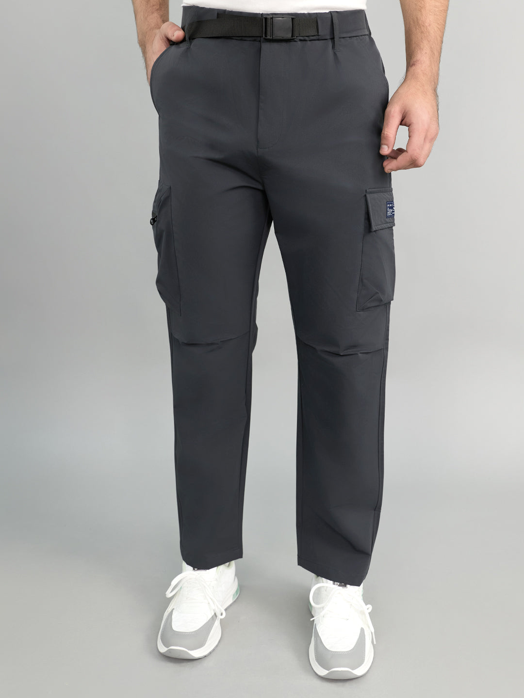 Men Dark Green Solid Regular Fit Lower