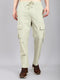 Men Beige Solid Regular Fit Lower