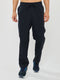 Men Navy Blue Solid Regular Fit Winter Lower