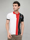 Men Black Printed Collar Half Sleeve T-Shirt